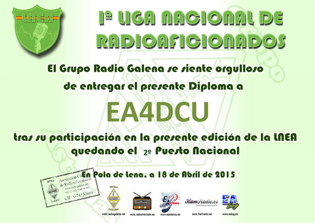 EA4DCU Subcampeón 1ª LNEA EA4DCU Subcampeón 1ª LNEA
