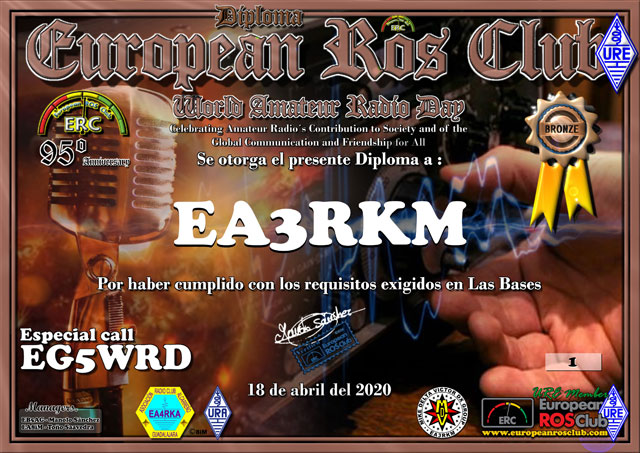 Diploma EG5WRD 2020 Bronce Diploma EG5WRD 2020 Bronce